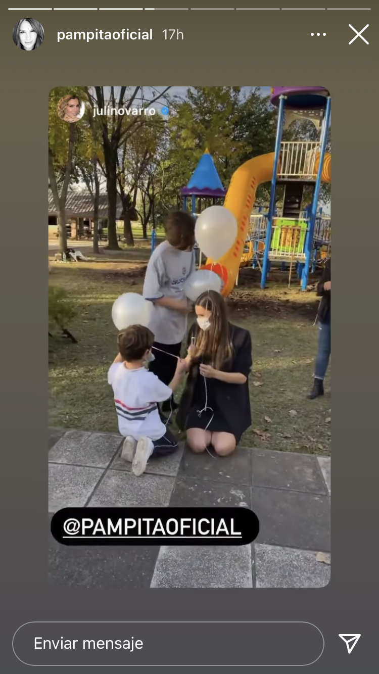 Pampita inauguró una plaza en honor a su hija Blanca en Argentina