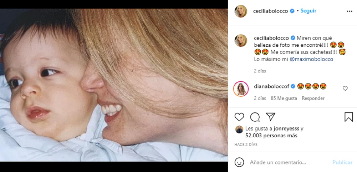 Captura del Insta de Cecilia Bolocco 