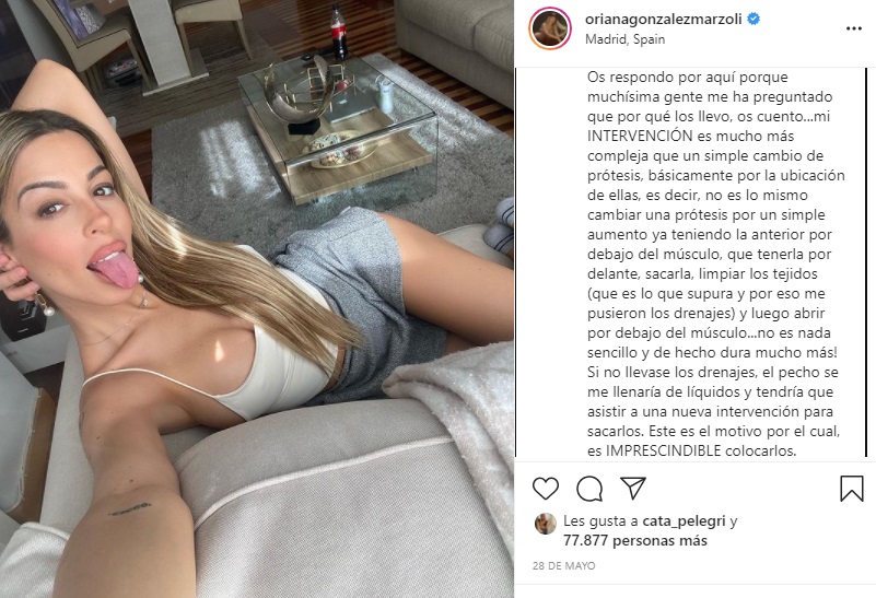 Captura Del Instagram De Oriana