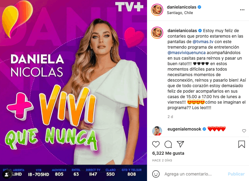 Daniela Nicolás TV+