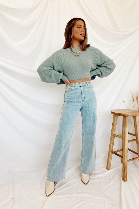 Wide Leg Jeans Look 1