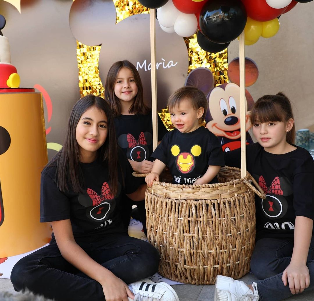 Paloma Aliaga celebreo con todo el primer año de su hijo menor