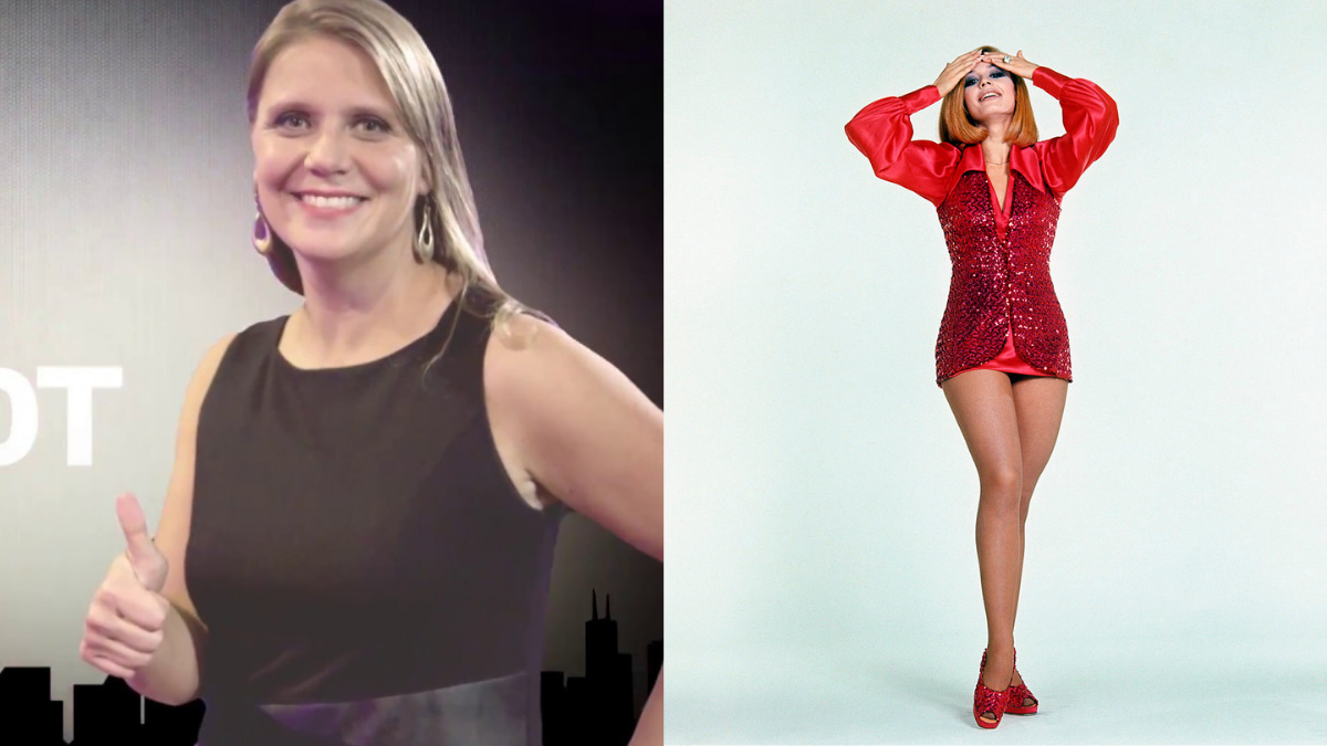 Marianne Schmidt y divertido baile a lo Raffaella Carrà en Meganoticias