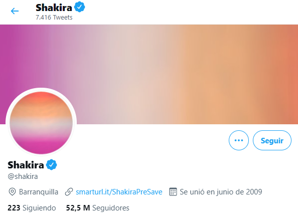 Twitter: Shakira
