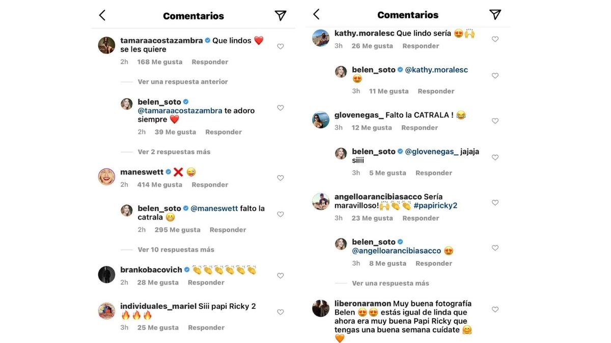 Belén Soto Comentarios Instagram