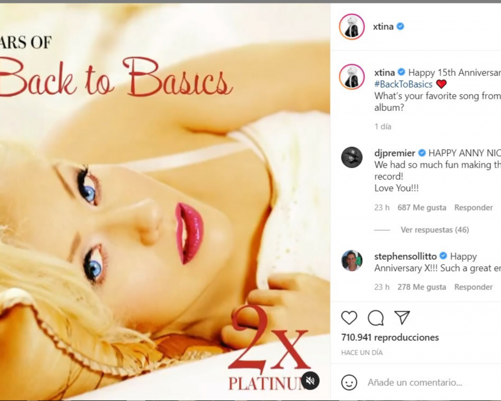 Christina Aguilra 15 Años Lanzamiento Back To Basic