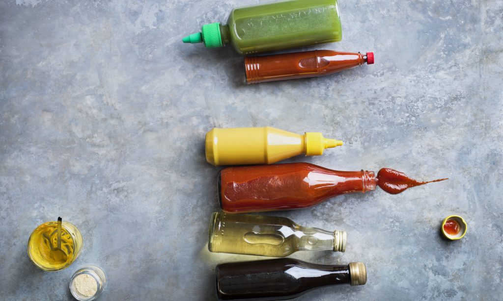 Condiments In Bottles