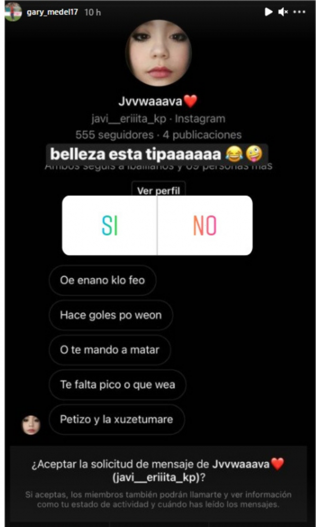 Gary Medel Respuesta A Hincha En Instagram