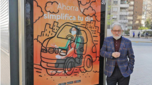 El papá de Antonella Ríos realiza rayados en letreros callejeros y se llena de felicitaciones