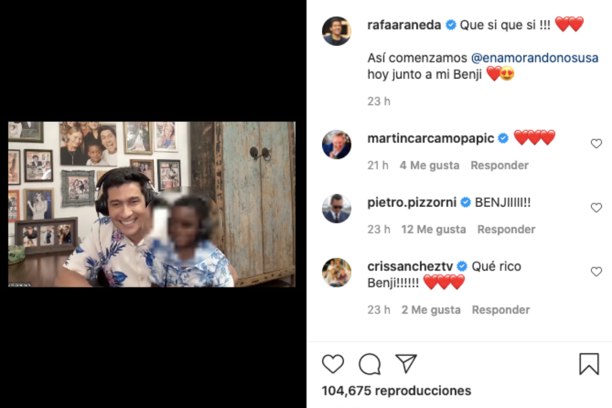 Rafa Araneda y su hijo