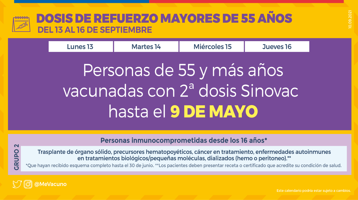 Dosis De Refuerzo Mayores 55 Años