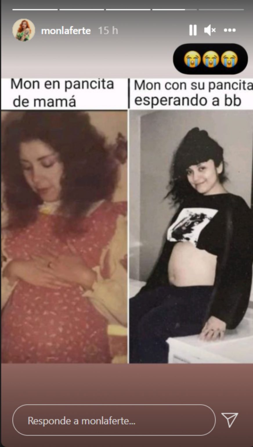 Mon Laferte enterneció las redes con foto de su mamá embarazada