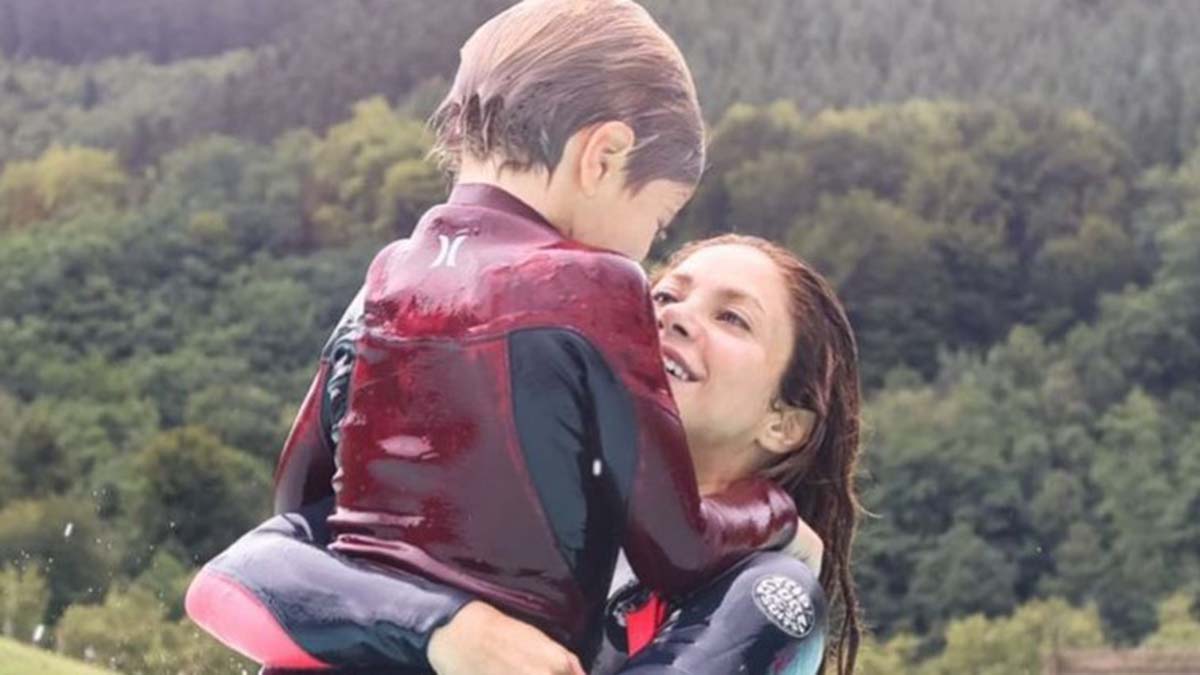 Así practican Shakira y sus hijos para el Mundial de Globos