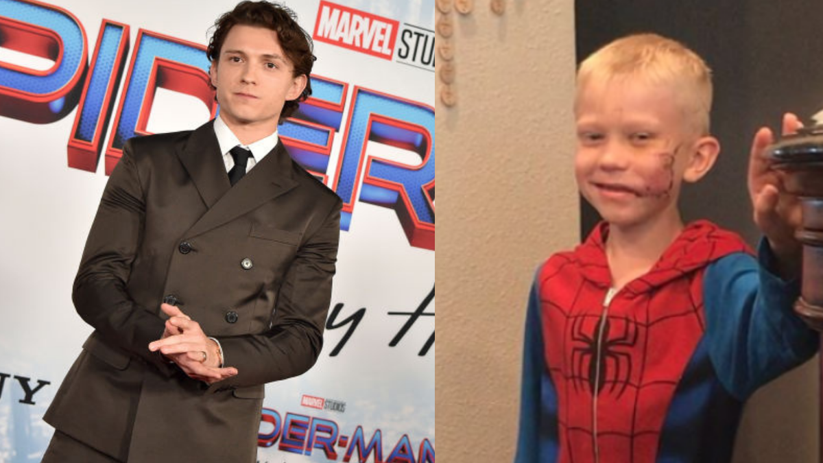 Tom Holland cumple su promesa y lleva a niño que salvó a su hermana al set de Spiderman