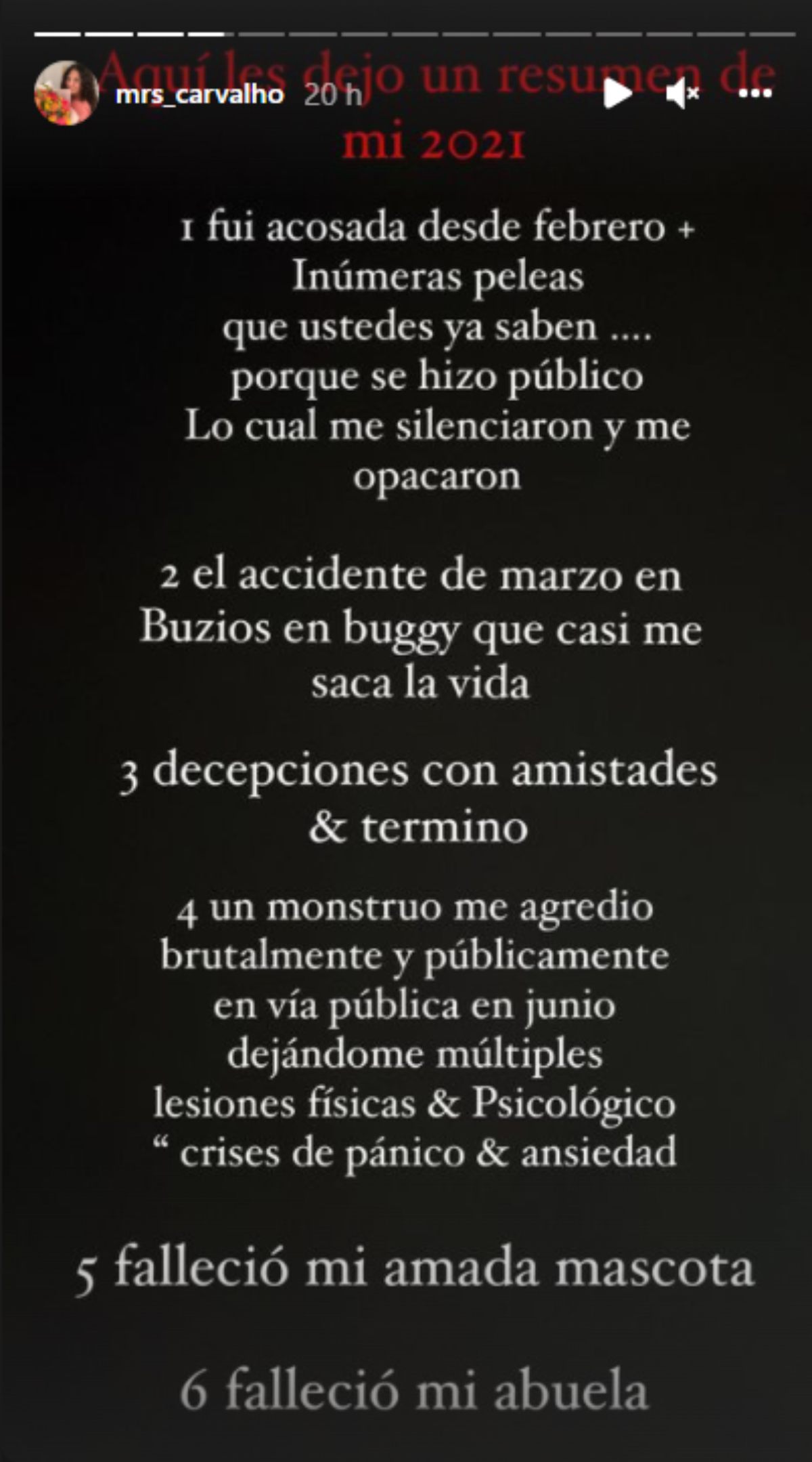 Michelle Carvalho Perdida  