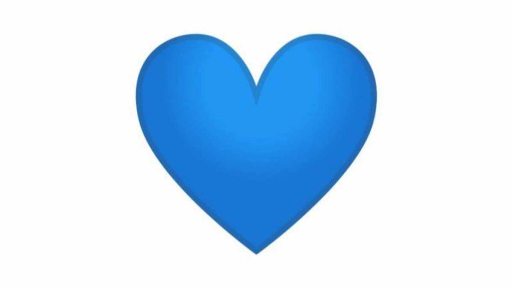 Emoji De WhatsApp Corazón Azul