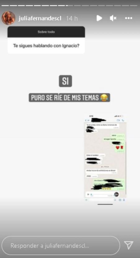 Historia Instagram Julia