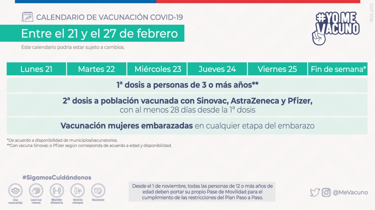 Calendario 21 Al 27 De Febrero