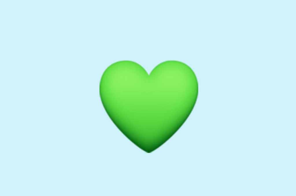 Corazón Verde En Whatsapp