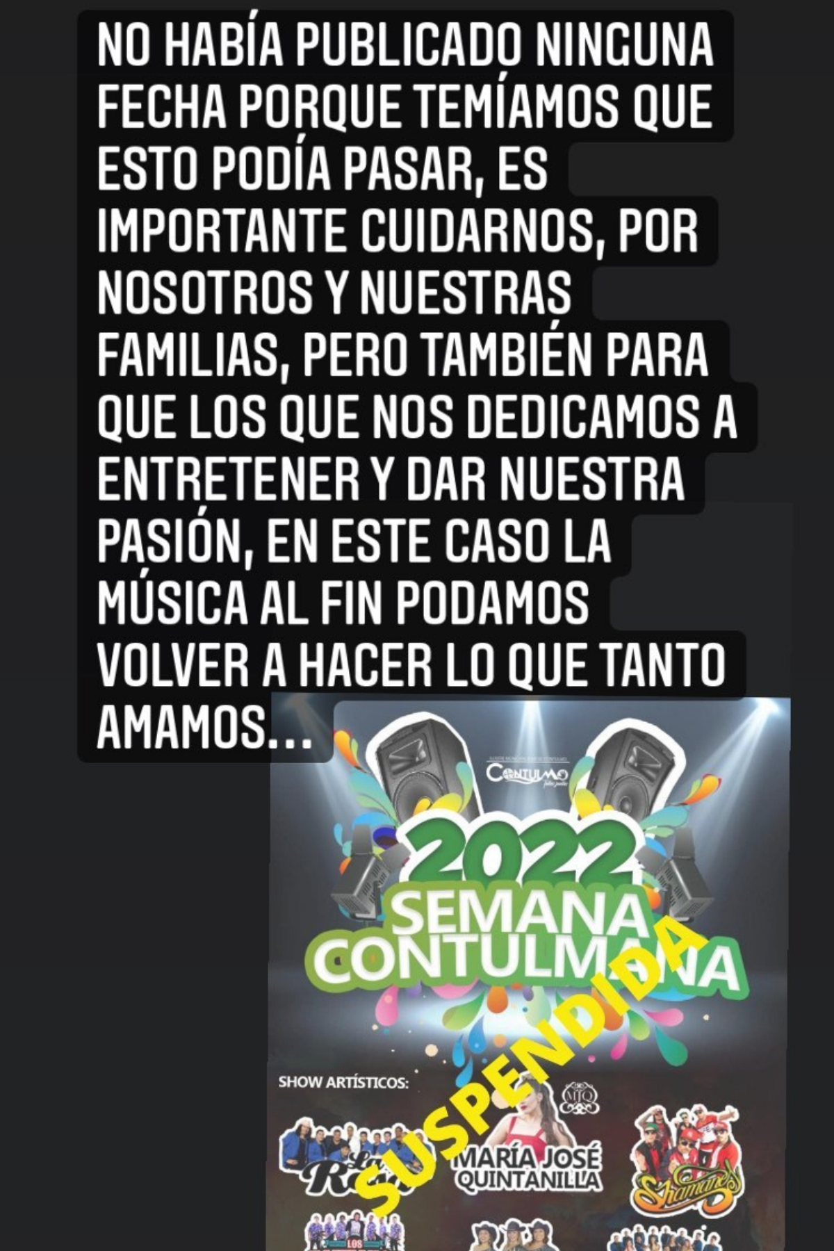 María José Quintanilla show