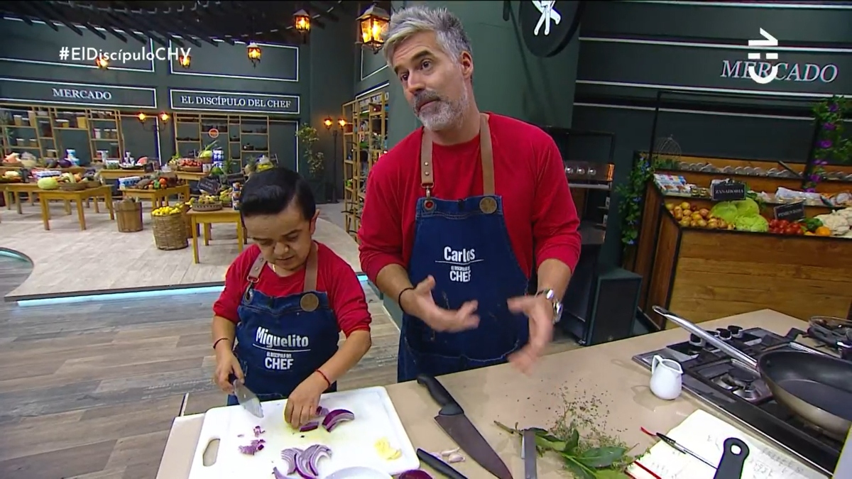 "Aparece Leonardo": Carlos Díaz imitó al villano de Verdades Ocultas en El Discípulo del Chef