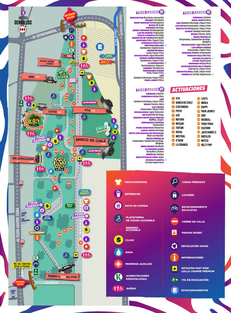 Mapa Lollapalooza