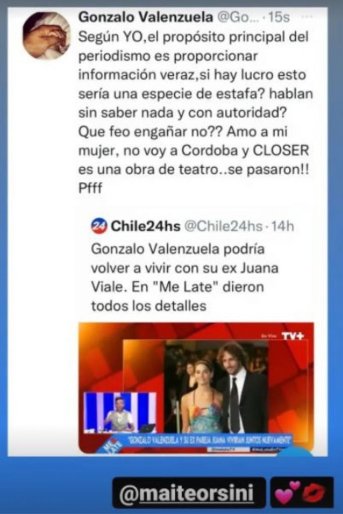 Gonzalo Valenzuela Tweet
