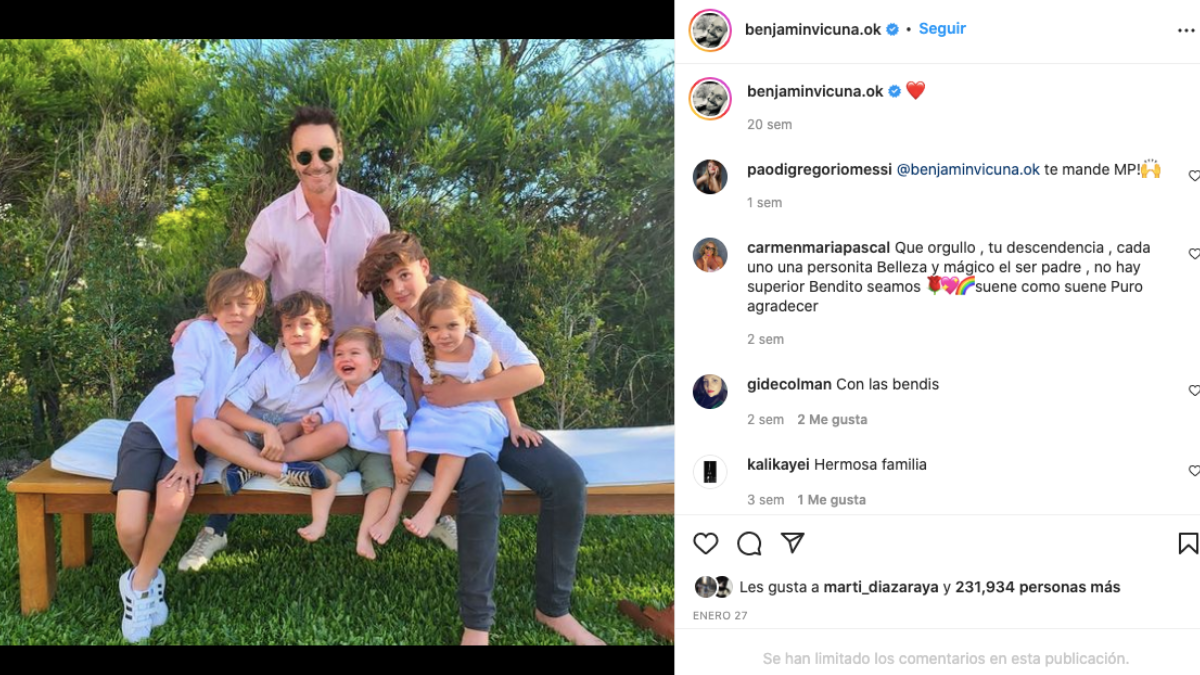 Benjamín Vicuña compartió