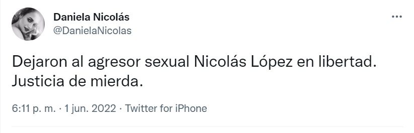 Nicolás López libertad