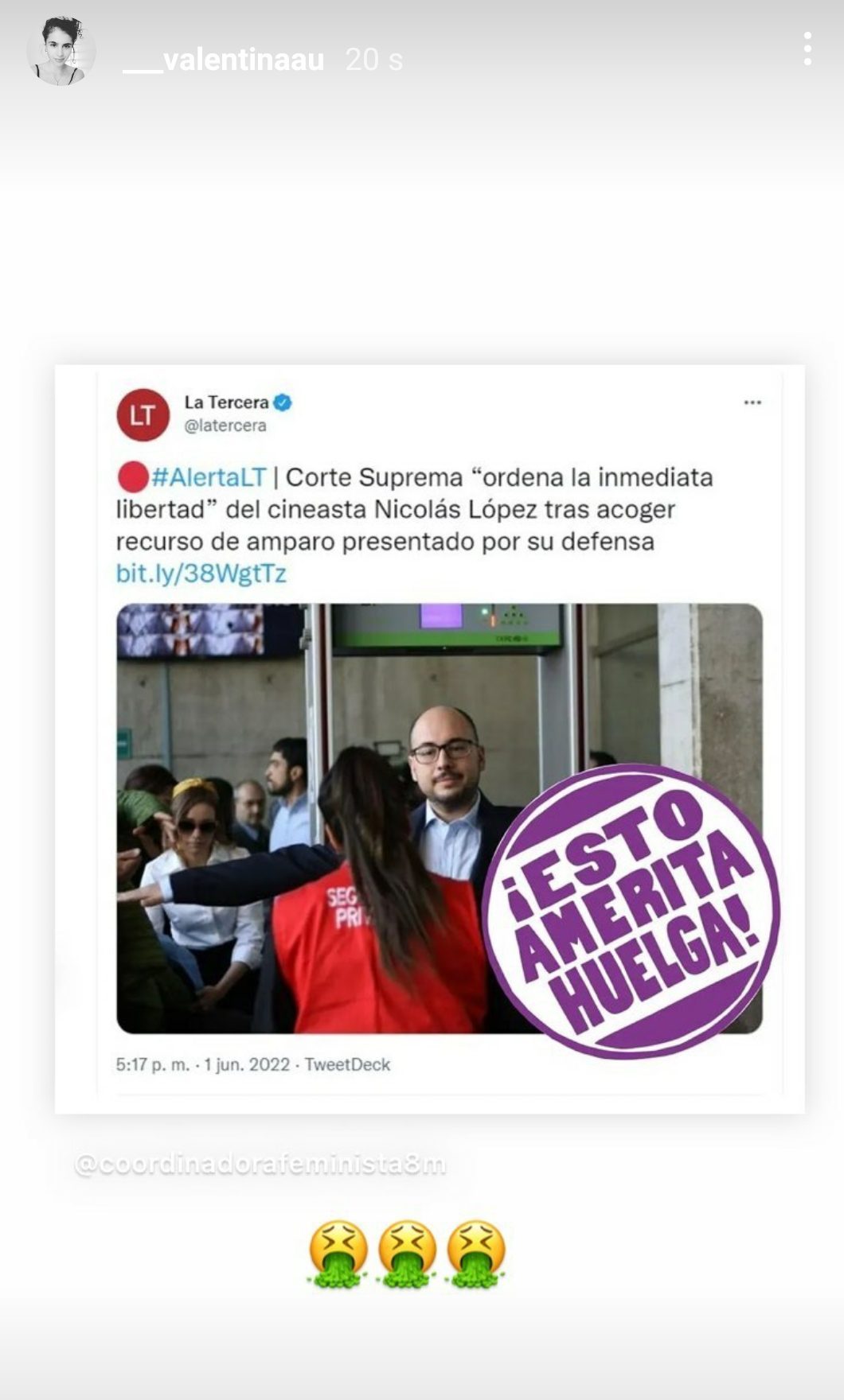 Nicolás López libertad