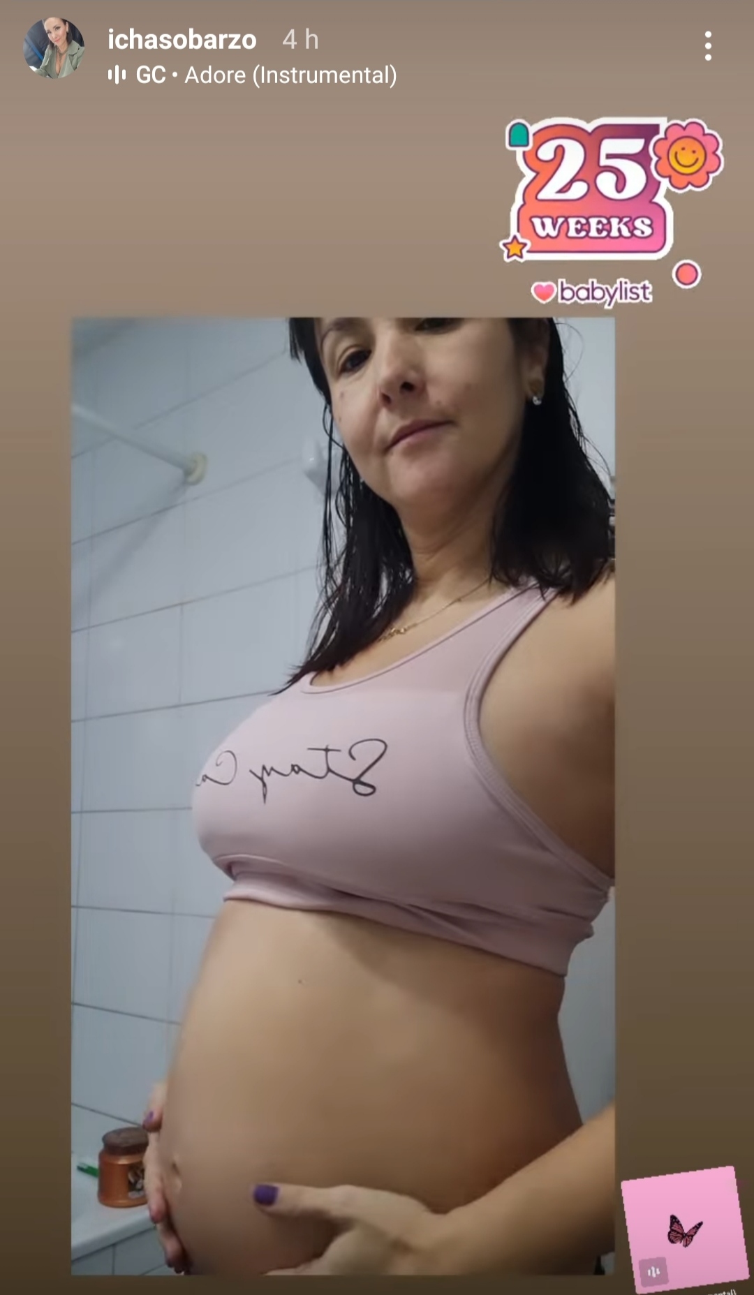 Icha Sobarzo embarazo