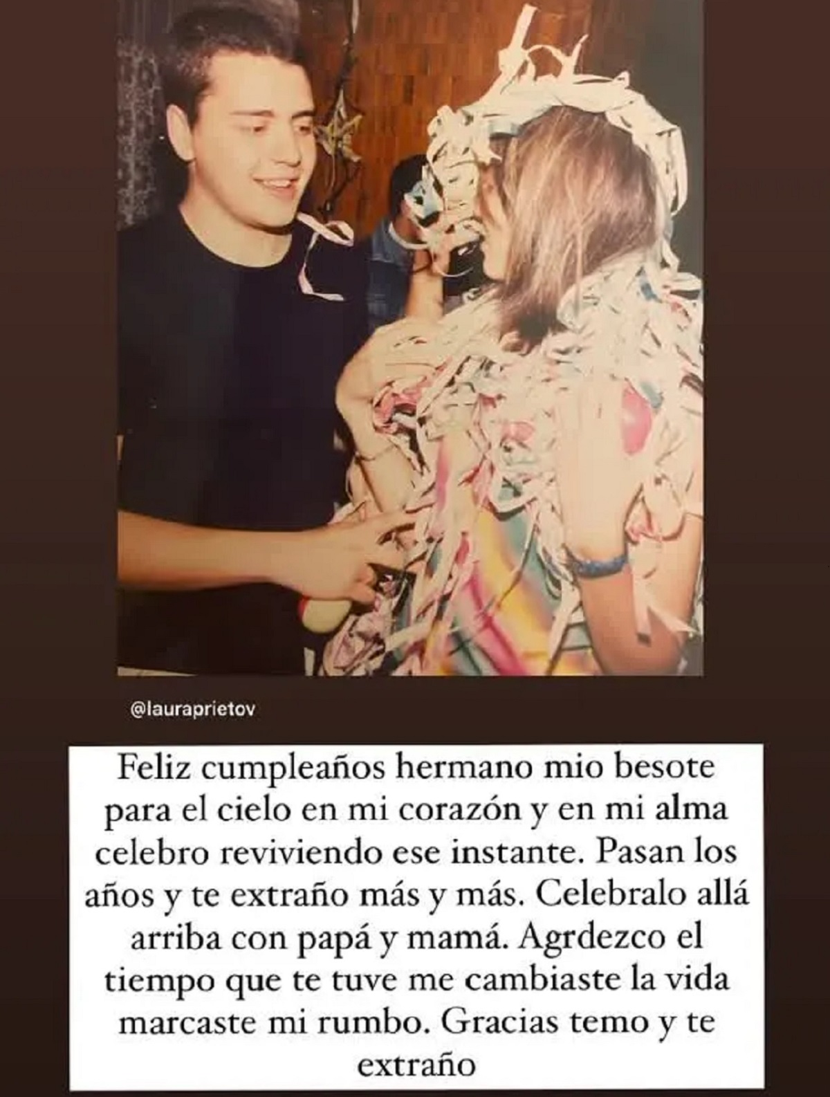 Historia de Laura Prieto, junto a su hermano