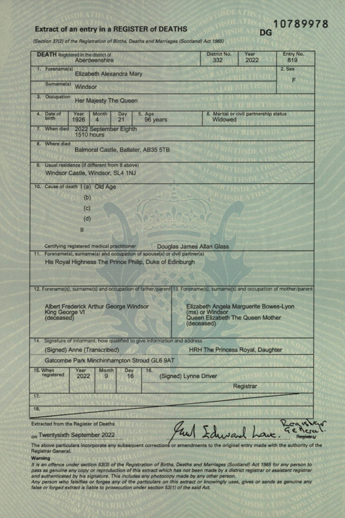 Certificado Reina Isabel Ii