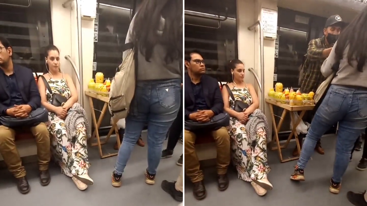 ¿Una frutita? El sorprendente video que muestra la venta de alimentos dentro de los vagones del Metro de Santiago