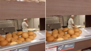Panadero es viral en TikTok tras lamer los panes que prepara 