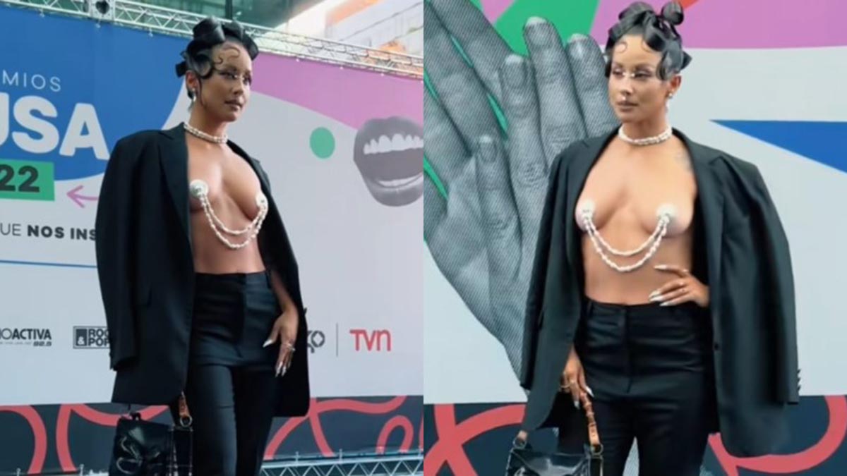 "Cuando dijo que era súper reservada...": Jugado look de Denise Rosenthal en los Premios MUSA dividió opiniones en TikTok