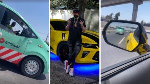 "Dale, a la de tres": Nano Calderón se muestra echando carreras con su lujoso auto en plena carretera