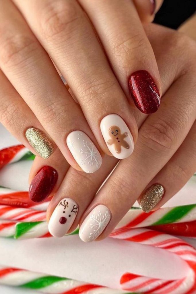 Diseño De Navidad De Uñas Para