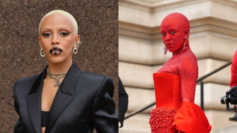 En fotos: Del look infernal de Doja Cat que revolucionó París al buzo  “temático” que eligió Shakira para saludar a sus fans