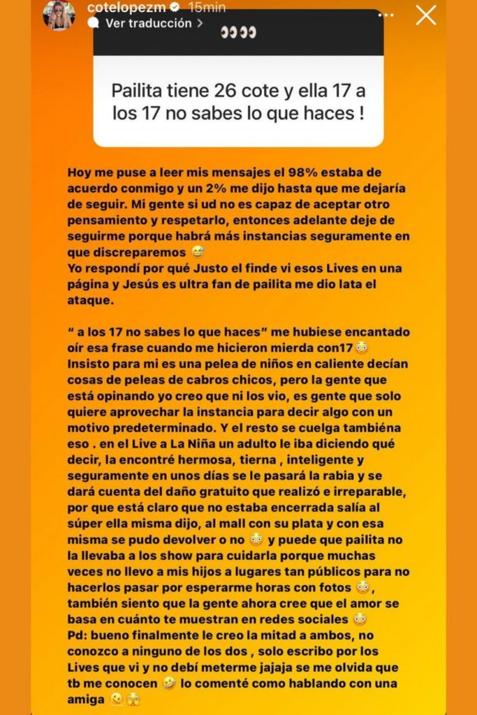 Coté López Opinó Sobre La Polémica Relación De Pailita Y Skarlethy (2)