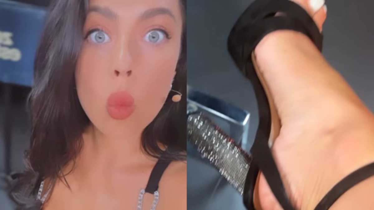 Con un minivestido negro y tacos brillantes: Daniela Aránguiz elevó la temperatura en Zona de Estrellas