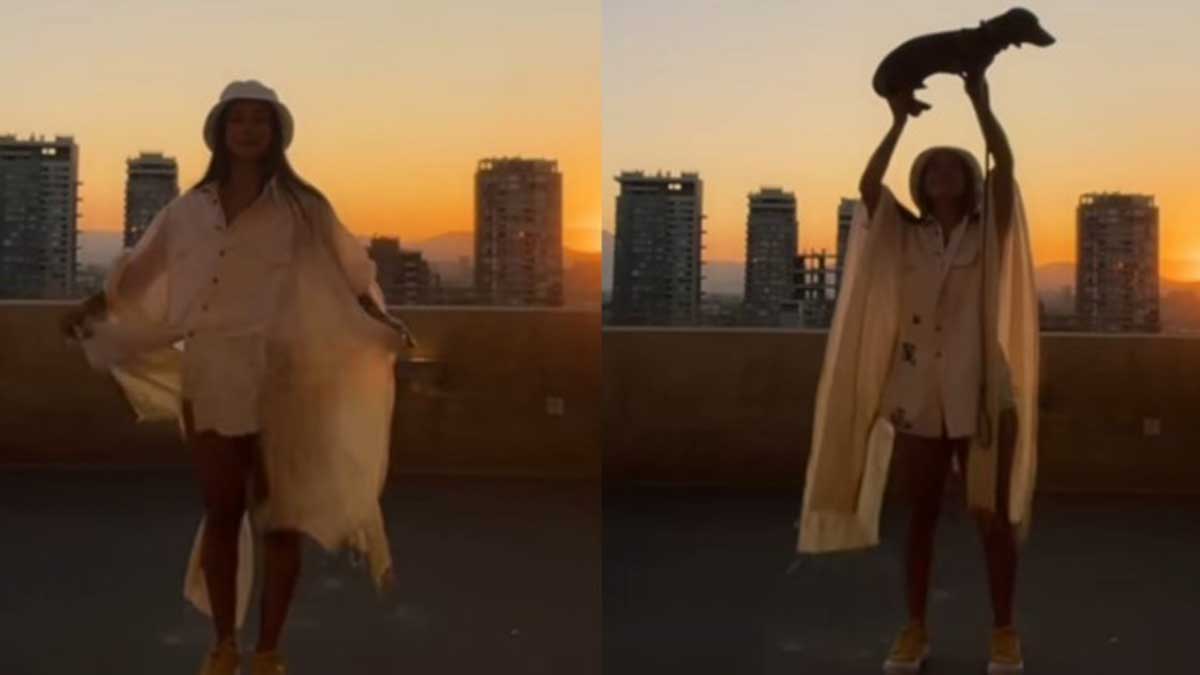 Con el atardecer y su perro salchicha: Denise Rosenthal publicó el video más tierno de TikTok