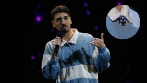 Diego Urrutia llamó la atención por un detalle en su cuello: "Es un cábala"