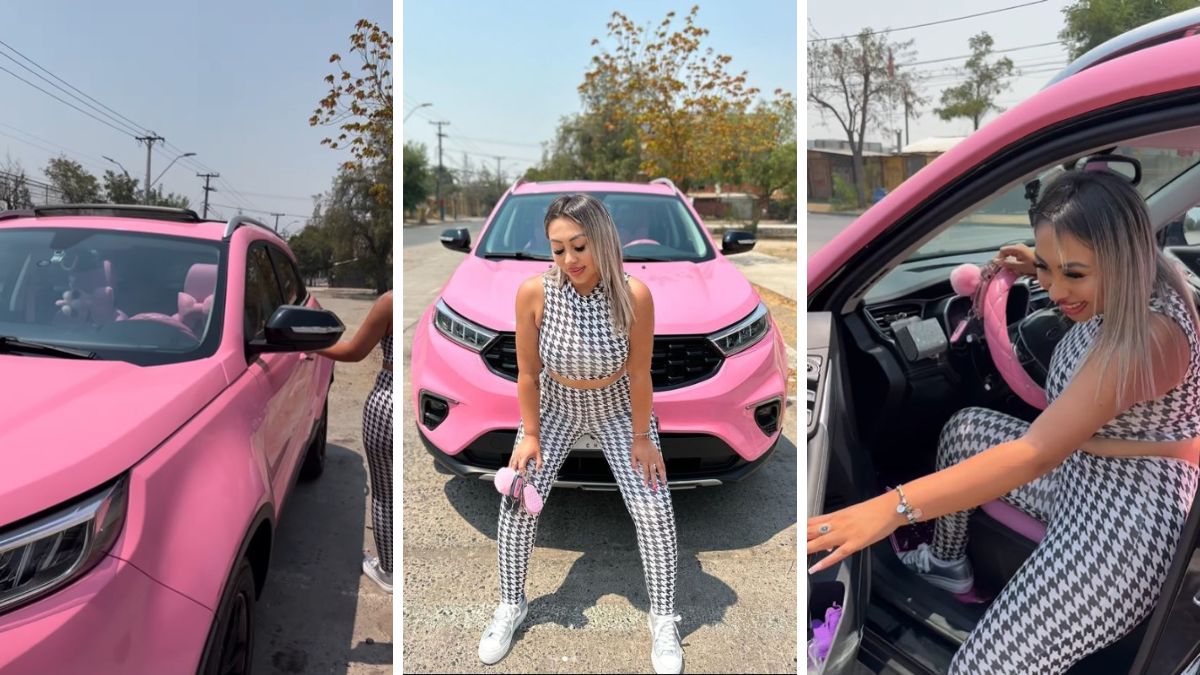 Naya Fácil y su millonaria camioneta de lujo rosa eléctrico: ¿Cuánto vale y qué funciones tiene?