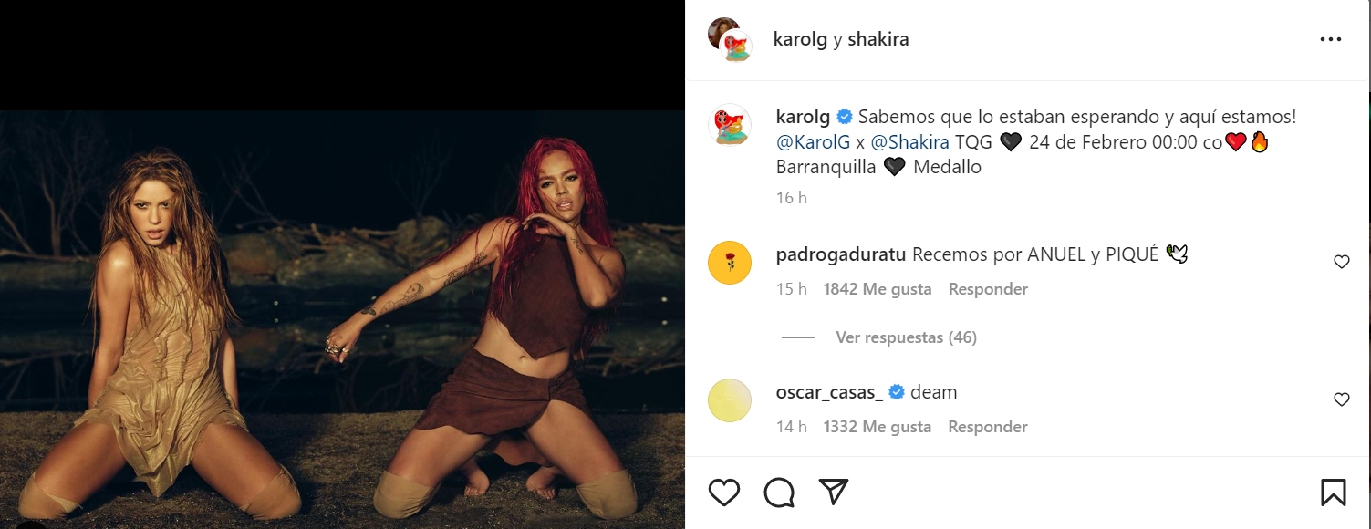 Post De Shakira Y Karol G