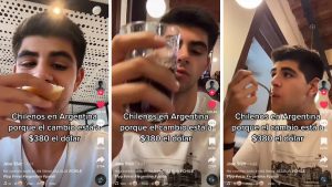 Tiktoker chileno hace enojar a Argentina tras mostrar como comía por pocos dolares