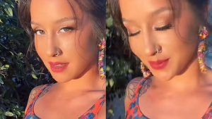 Denise Rosenthal usó un top floreado en su video más seductor de TikTok