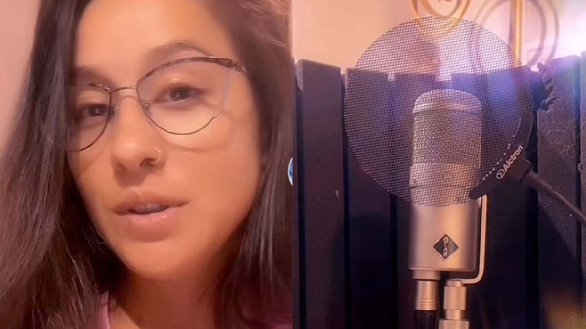 "Es una colaboración muy linda": Denise Rosenthal mostró en TikTok cómo graba su propia música