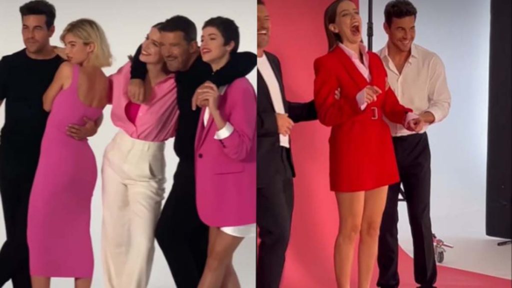 Millaray Viera Con Mario Casas Y Antonio Banderas