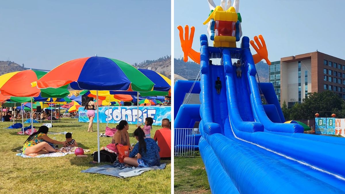 Pandas, piscina de 45 metros y un dragón: El parque acuático que se volvió tendencia en Santiago